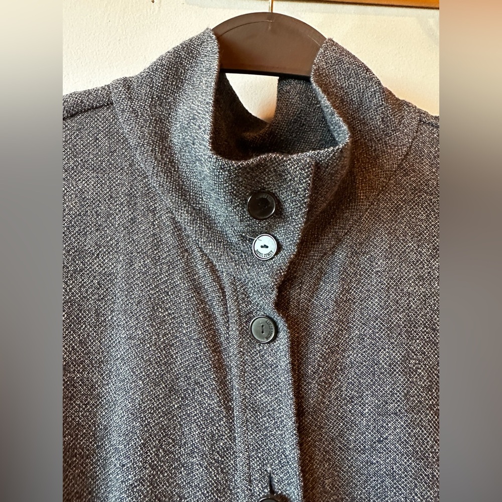 Rachel Comey Wagner Gray Long Sleeve Button Front Midi Dress - Picture 10 of 14
